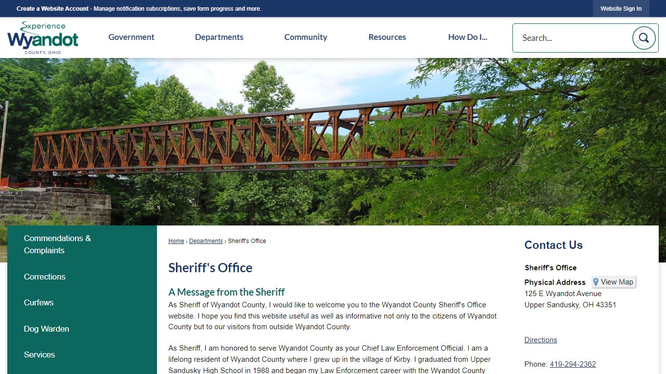 Sheriff's Office | Wyandot County, OH